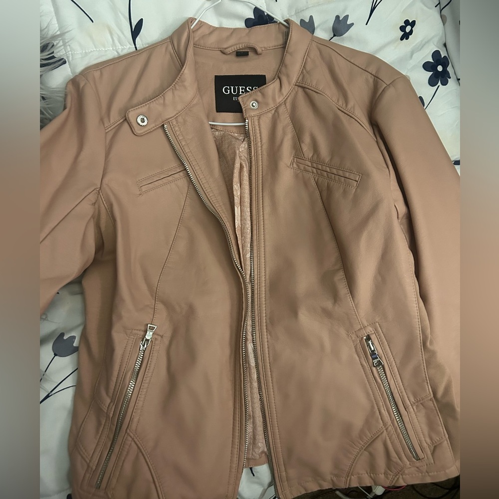 Guess Faux Leather Biker Jacket